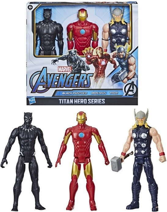 Hasbro Avengers Sada 3 Figúrok 30 cm Čierny Panter Iron Man Thor od