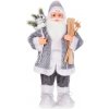 MagicHome Vianočná dekorácia Santa s lyžami 60 cm