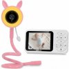 EVOLVEO Baby Monitor N35, dětská chůva s kamerou, VOX, teplomer, nočné videnie, RGB svetlo, Ružová CAM-35P