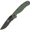 ONTARIO Zatvárací nôž RAT-1 Linerlock, zúbkovaný - čierny/OD Green (ON8847OD)