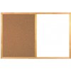 MEMO Magneticko-korková tabuľa v drevenom ráme WOOD (60x40 cm)