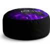 Sablio Taburet Circle BLACK PANTHER Fialová luminiscencia: 38x48 cm