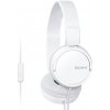 SONY slúchadlá MDR-ZX110AP handsfree, biele