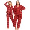 Dámske flanelové pyžamo Moraj PDD7200-002 2XL-3XL červená 3XL