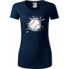 Baseball lopta v triku - Dámske tričko z organickej bavlny Origin (GOTS) - XS ( Tmavomodrá (veľmi tmavá - skoro čierna) )