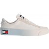 Tommy Hilfiger Tommy Jeans dámske nízke tenisky LEATHER V.FLATFORM biela modrá červená