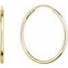 Pozlátené strieborné náušnice kruhy 61003 Au plating
