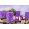 Adventné sviečky fialové - 4ks