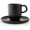 Eva Solo Šálka na espresso s podšálkou NORDIC KITCHEN 70 ml, čierna, kamenina