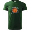 Basketbal lopta v triku - Tričko extra veľké (5-8XL) - 5XL ( Fľaškovozelená )