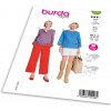 Strih Burda 5655 - Blúzka s okrúhlym výstrihom a rázporkom