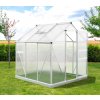Westmann Flora 66 polykarbonátový hliníkový skleník 4 mm 192 x 192 x 201 cm, strieborný SI1001F-B, NOVINKA