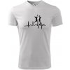 EKG volejbalistky - Pánske tričko Fantasy športové - 2XL ( Biela )