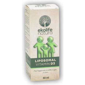 Ekolife Natura Lipozomální Vitamín D3 kvapky 60 ml