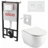Alcadrain Set modulu do sádrokartonu, WC Urban City, sedátka a tlačítka bílá mat M1976 1 set