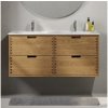 BATH DELUXE | Kúpeľňová skrinka s umývadlom GRIBSKOV 120 cm béžová/dub/biela | BT0205+BT0225