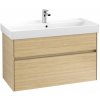 Villeroy & Boch Collaro skrinka 95.4x44.4x54.6 cm závesná kúpeľňová skrinka pod umývadlo dub C01100VJ