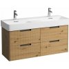 Laufen Juna Skrinka pod umývadlo 117 cm, 4 zásuvky, divoký dub H4116441092671