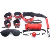 Čierny a červený Bondage Kit