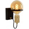 Lucide OTTELIEN Wall light E27/60W Matt Black/Matt Gold 10362326