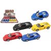 Teddies Auto Kinsmart Porsche Carrera GT 12,5cm kov / plast 4 farby na spätné natiahnutie 12ks v boxe 1:36