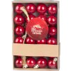 MagicHome Vianoce Gule MagicHome Vianoce, 24 ks, sada, červené, na vianočný stromček, 3 cm