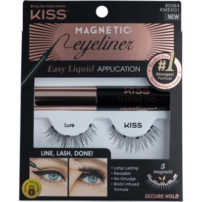 Kiss Magnetické umelé riasy s očnými linkami Magnetic Eyeliner & Lash Kit Lure