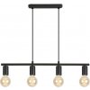 Klausen | Klausen KL114003 - Luster na lanku STRICT 4xE27/15W/230V čierna | KS0077