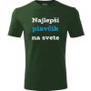 Fľašovo zelené tričko najlepší plavčík na svete - vtipný darček pre plavčíka S