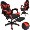 Herné kreslo Medas Professional červené, umelá koža, čierno-červené