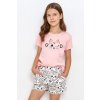 Taro Dievčenské pyžamo Lexi pre staršie, ružové s mačkou Farba: ružová, Veľkosť: 152