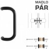 WA - MADLO M2 WA/A-S-SKLO pár CIM - čierna matná (RAL 9005)