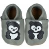 Afelo kožené capáčky barefoot Panda na šedé
