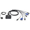 ATEN 2-Port USB VGA Cable KVM Switch with Remote Port Selector CS22U-AT
