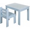 Detský set stolík a stolička maldrew biely borovicový