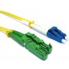 Optický patchcord E2000/APC - LC/PC 10m, duplex, SM, G657A2