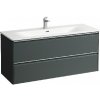 Laufen Base for Palace - Skrinka s umývadlom, 53x118x44 cm, 2 zásuvky, sivá H8607092661041