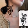 REBELULU Tetovačka Dočasné tetovanie Vodeodolná dočasná nálepka na tetovanie Čierna čiara Had Snake Flash Tatoo Falošné tetovanie Body Art Ženy Muži