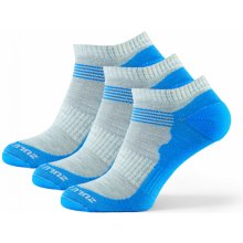 Zulu ponožky Merino Summer M 3-Pack sivá/modrá