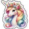 Pískacia koženková nášivka Koženková pískacia nášivka Farebný jednorožec 4 Velkost: PÍSKLE! veľké