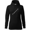 Klarinet nápis - Mikina dámská Cape s kapucí - 2XL ( Čierna )