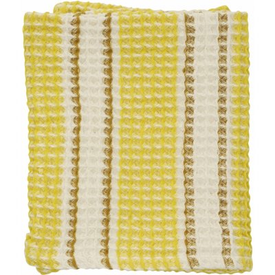 Madam Stoltz vaflový ručník yellow off white 50 x 80 cm