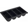 APS Príborník, GN 1/1, čierny, výška: 100 mm, dĺžka: 530 mm, šírka: 325 mm