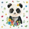 Obrúsky PAW L 33x33cm Flower Panda