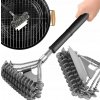 1 ks Nerezová oceľová kefa na gril s drôtom bez štetín BBQ Gril
