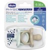 Chicco silikon cumlík physio luxe 2ks modrá