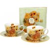 Šálky van Gogh s podšálkou 2 ks 90 ml na espresso dekór slnečnice v darčekovom balení (Vincent van Gogh Sunflower)