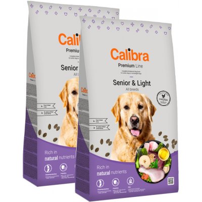 Calibra Dog Premium Line Senior & Light 2 x 12 kg NEW