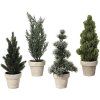 Umelý vianočný stromček v kvetináči Ø 10 x 30 cm, rôzne druhy