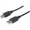 MANHATTAN USB kábel 2.0 Kábel A-B 3 m, čierny 333382 Manhattan